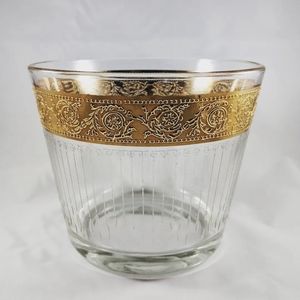 Gold MCM embossed ice bucket